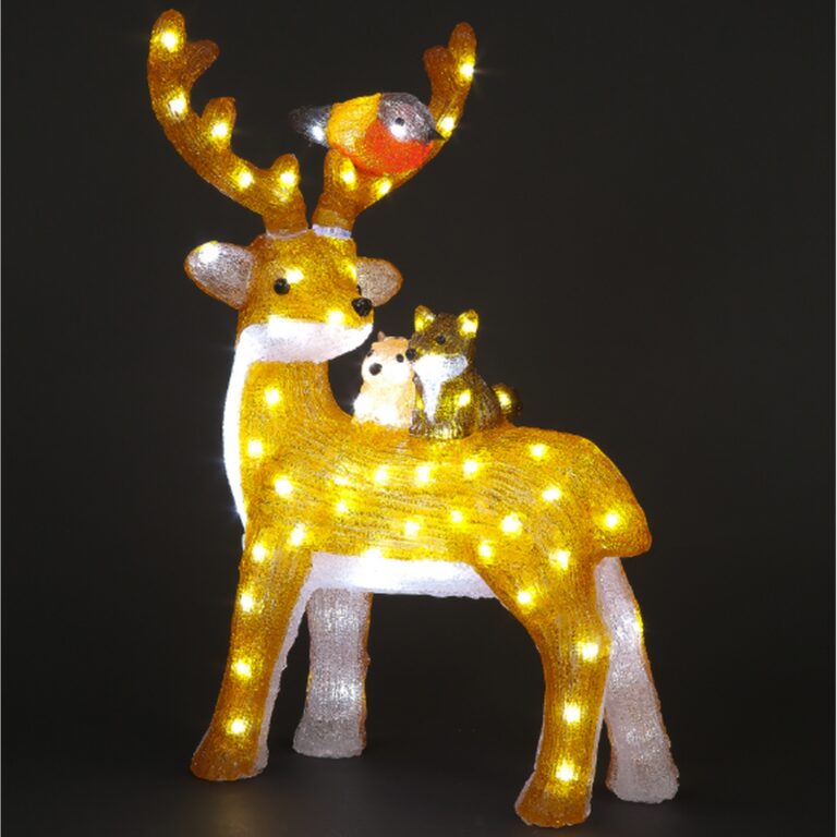 5029936981509 1 SnowTime Light Up Acrylic Deer With Animals Christmas Decoration.jpg